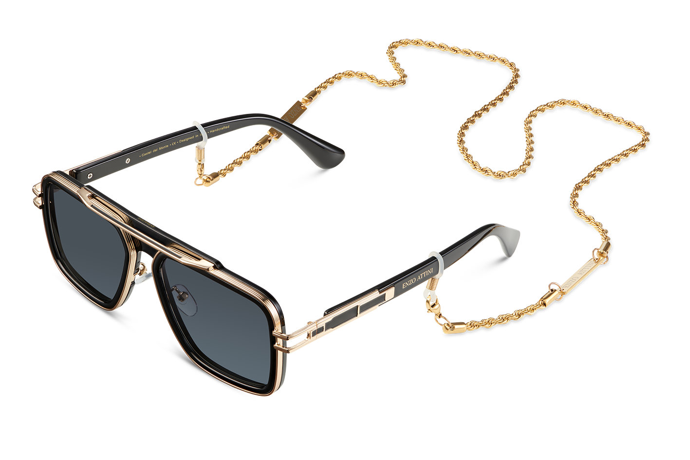 Castel del Monte / Black & Gold Color + Dark Black Gradient Lens