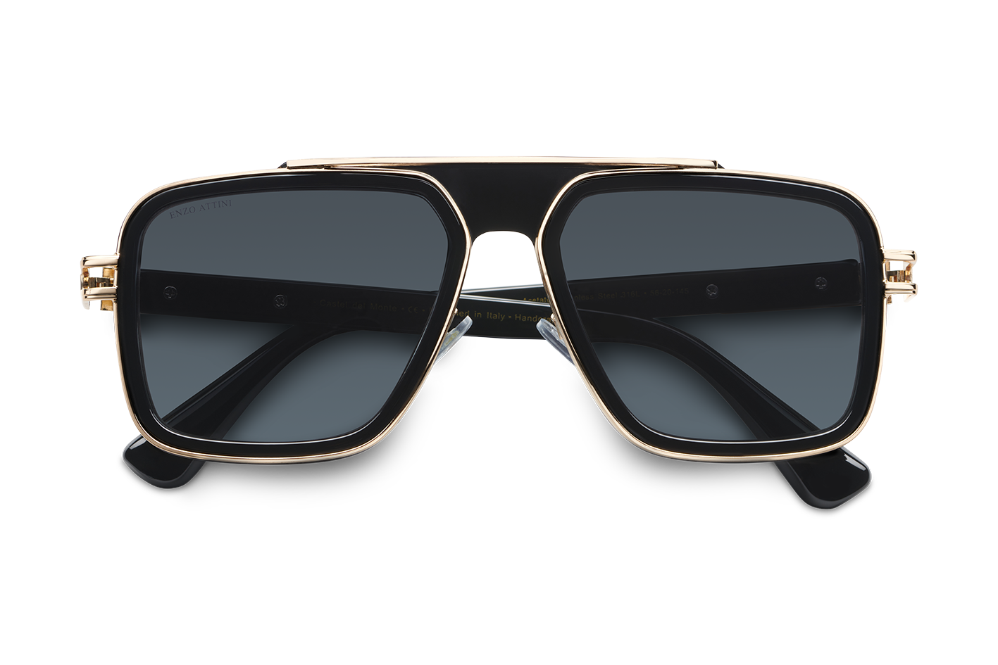 Castel del Monte / Black & Gold Color + Dark Black Gradient Lens