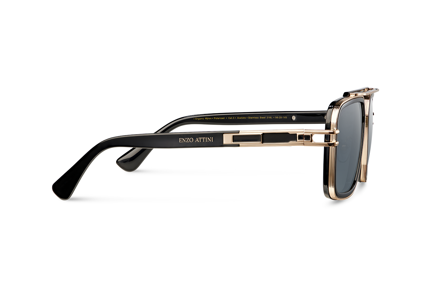 Castel del Monte / Black & Gold Color + Dark Black Gradient Lens