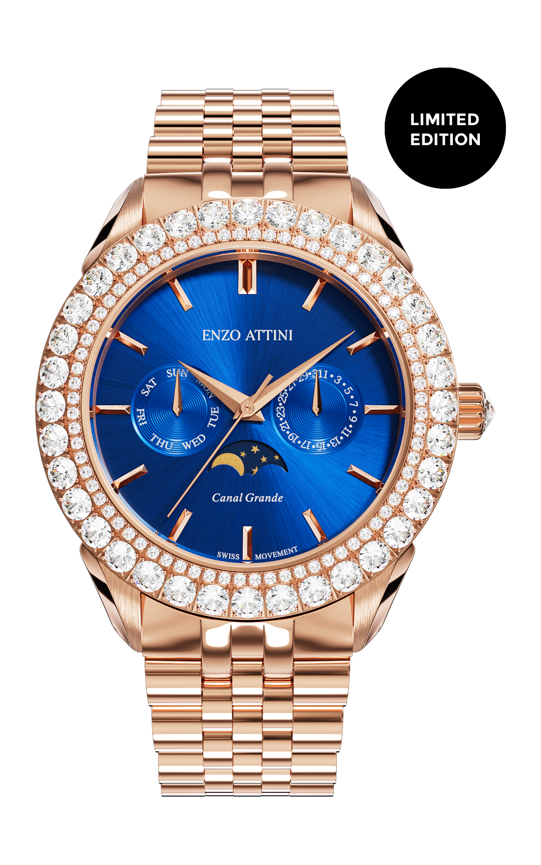 NEW Canal Grande Venezia - President Bracelet / Swiss Movement.
