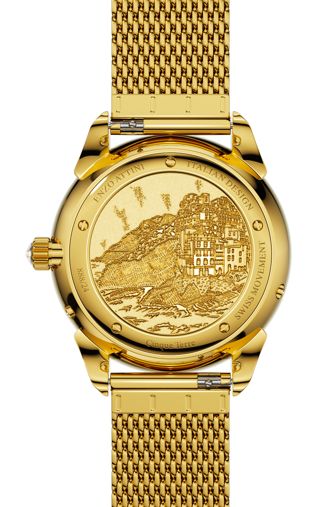 NEW Cinque Terre - Mesh Strap / Swiss Movement.
