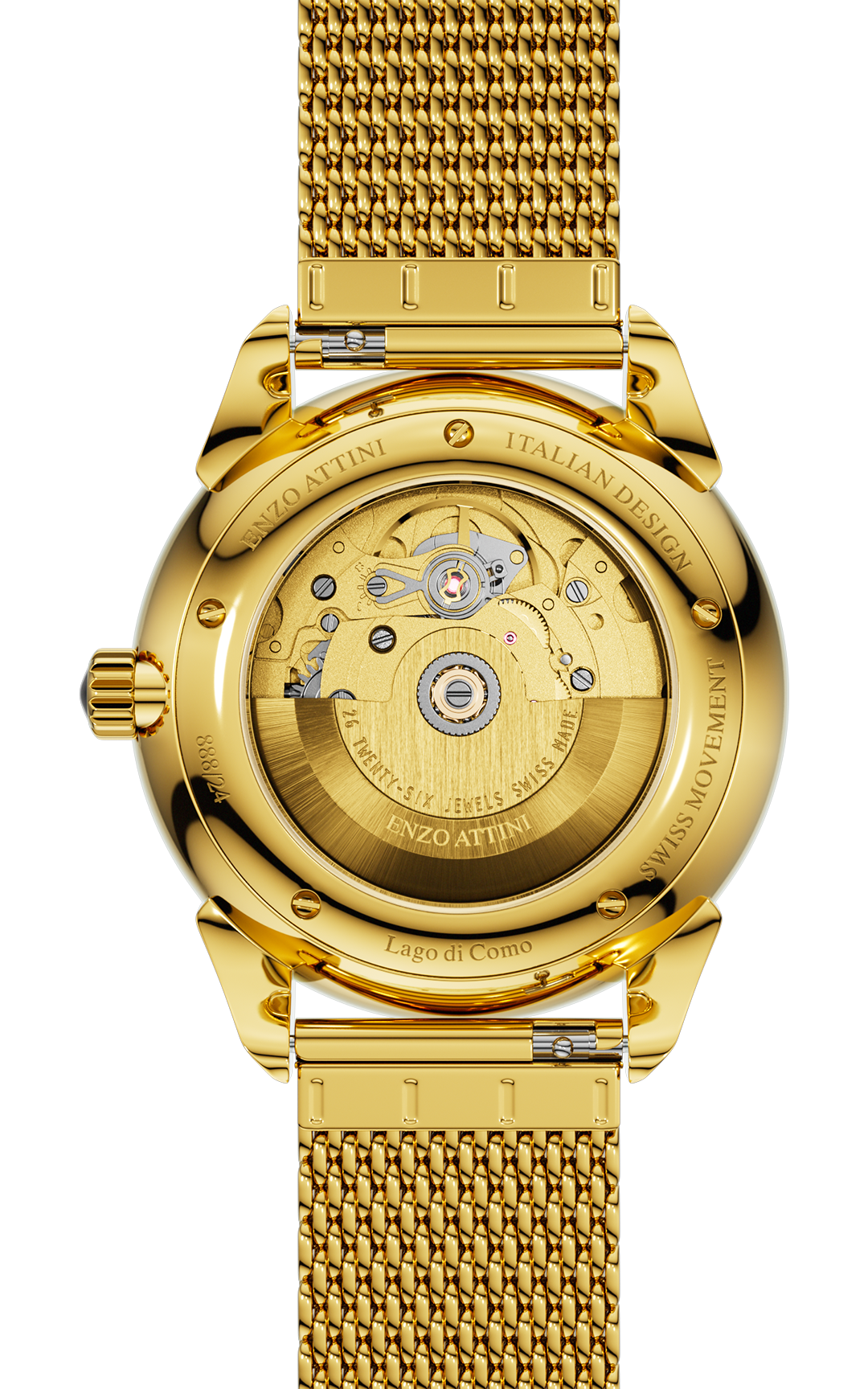 "Lago di Como" Automatic  - Mesh Strap / Swiss Movement