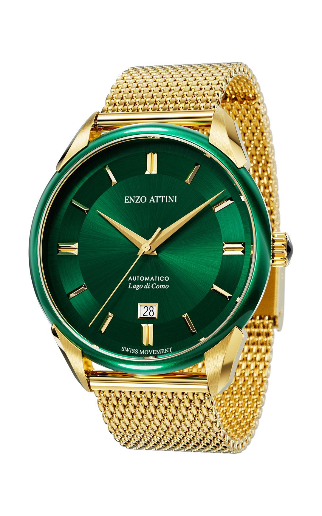 "Lago di Como" Automatic  - Mesh Strap / Swiss Movement