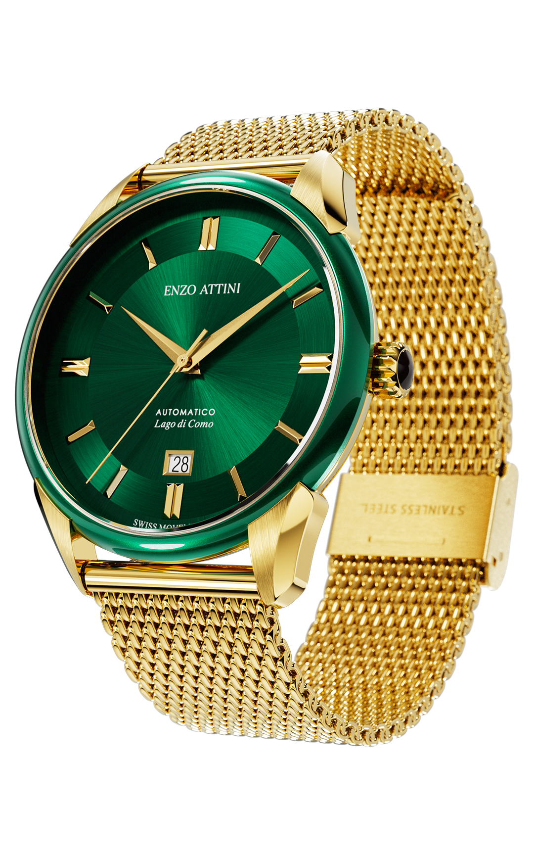 "Lago di Como" Automatic  - Mesh Strap / Swiss Movement