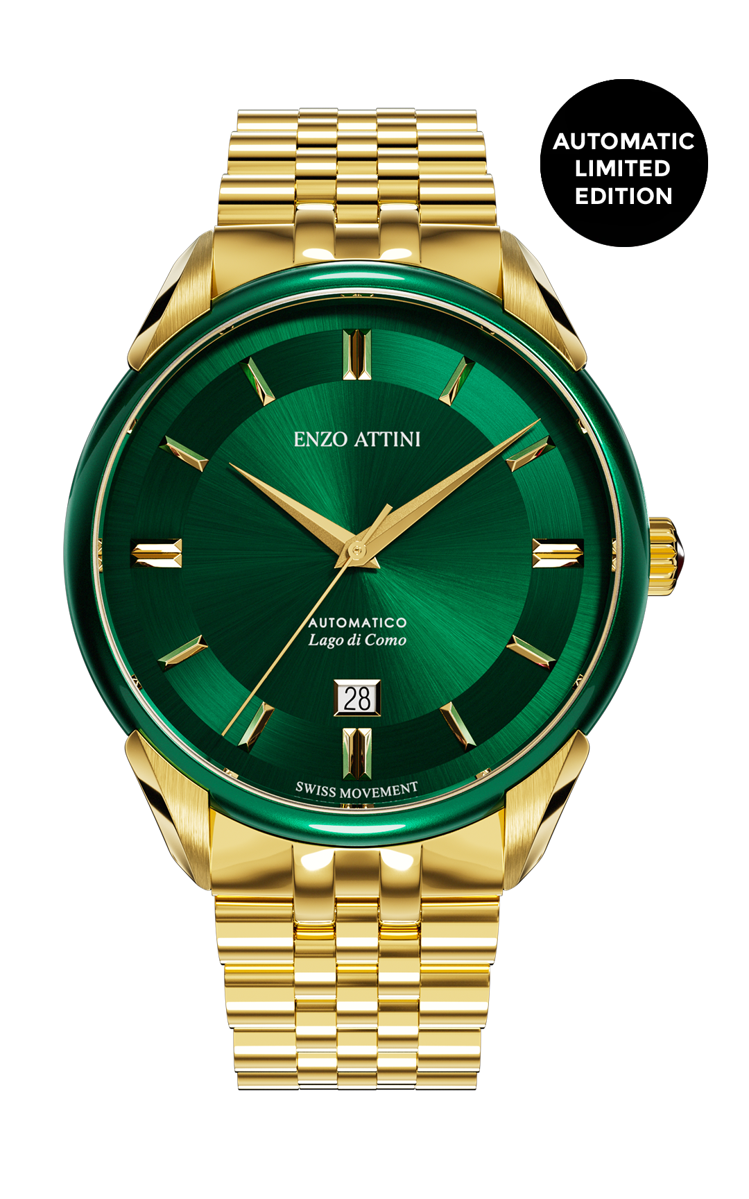 "Lago di Como" Automatic  - President Bracelet  / Swiss Movement