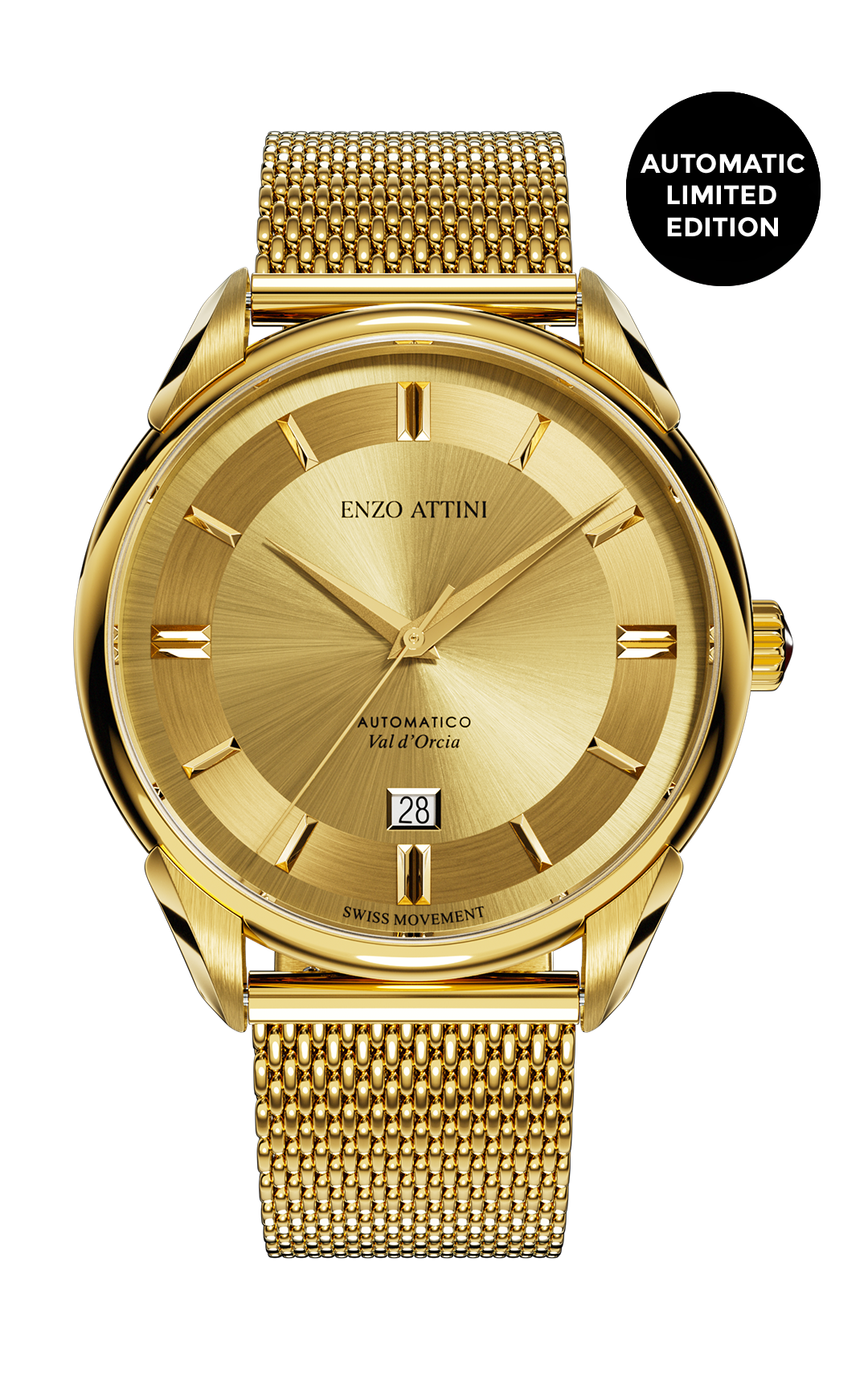 "Val d'Orcia "Automatic - Mesh Strap  / Swiss Movement