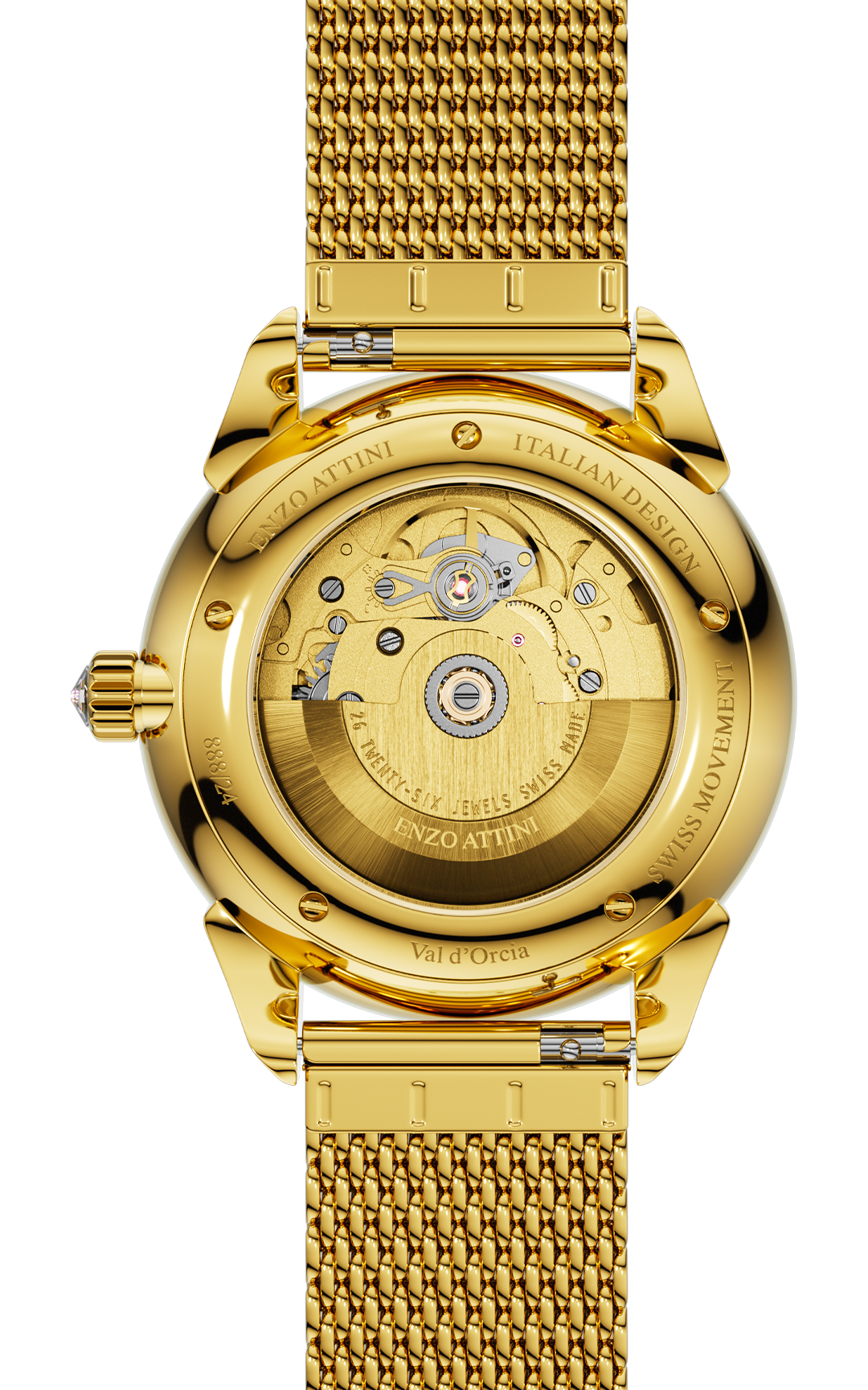 "Val d'Orcia "Automatic - Mesh Strap  / Swiss Movement