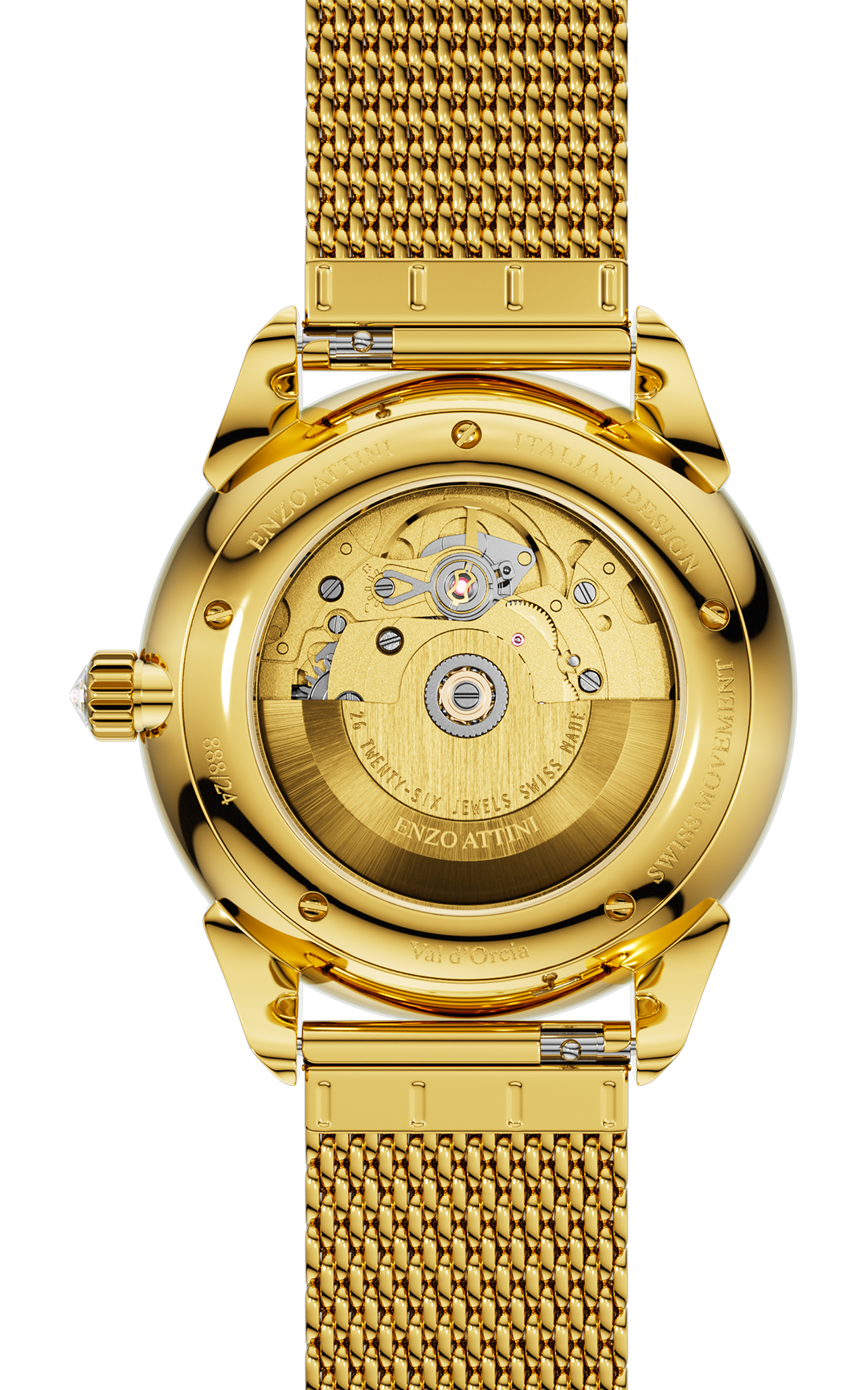 "Val d'Orcia "Automatic - Mesh Strap / Swiss Movement.