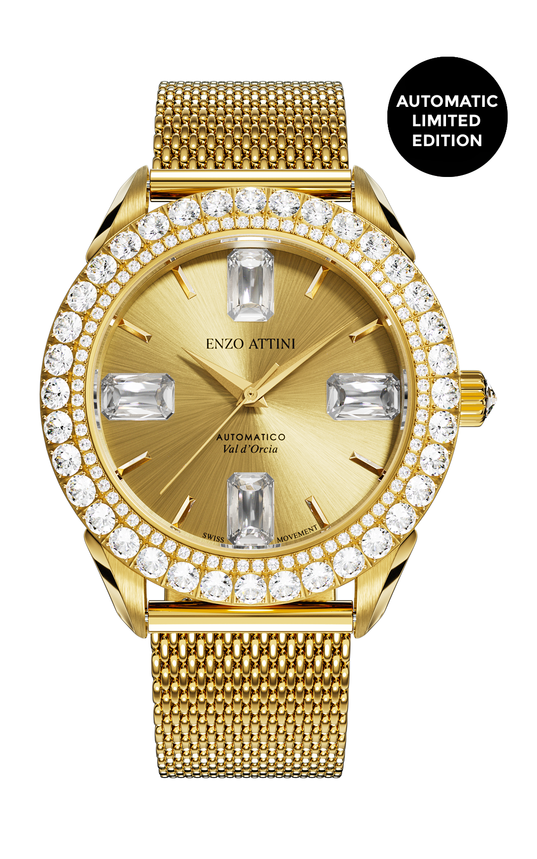 "Val d'Orcia "Automatic - Mesh Strap / Swiss Movement.