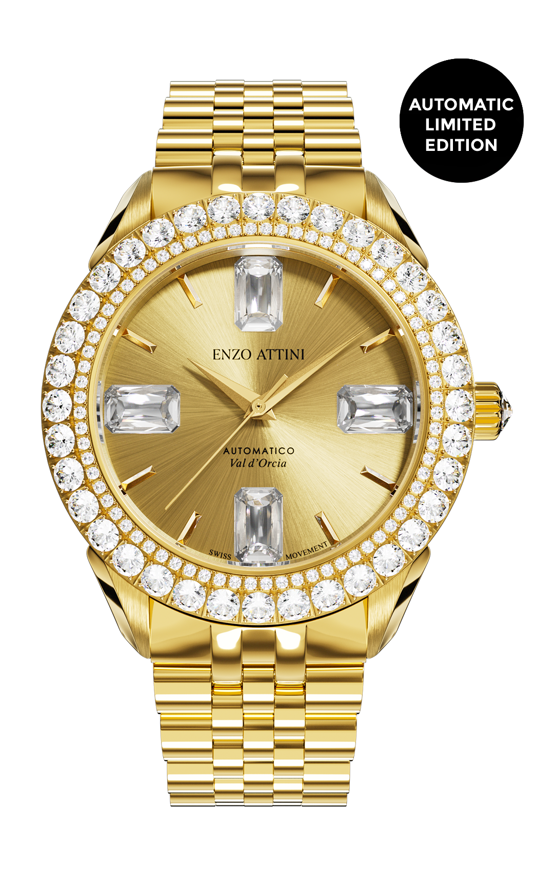"Val d'Orcia "Automatic - President Bracelet  / Swiss Movement.