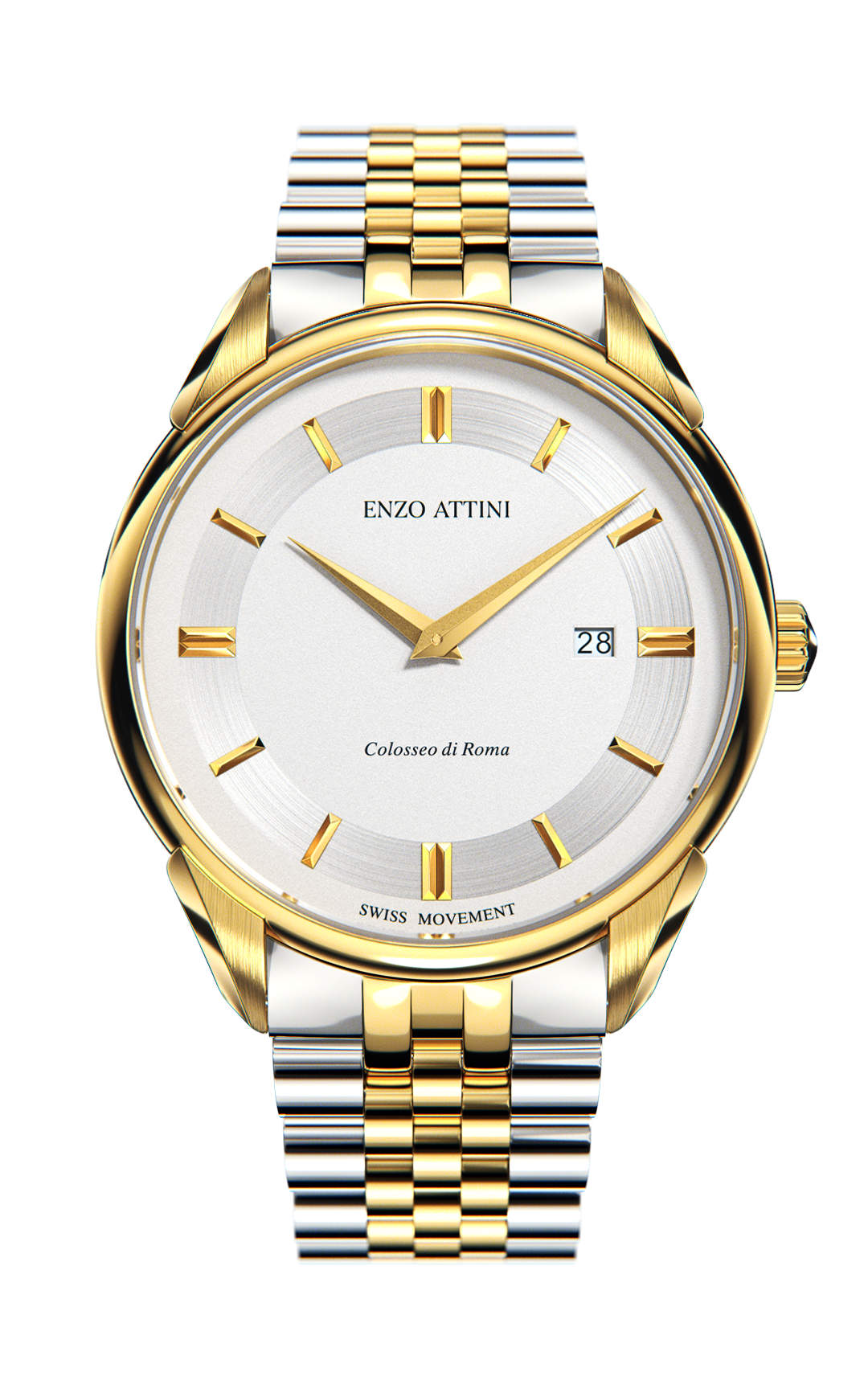 Colosseo di Roma - President Bracelet  / Swiss Movement