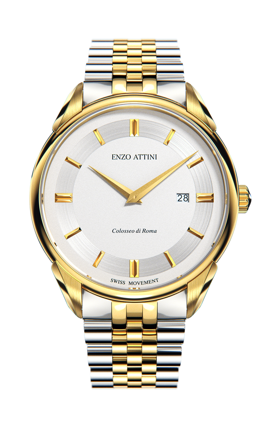 Colosseo di Roma - President Bracelet  / Swiss Movement