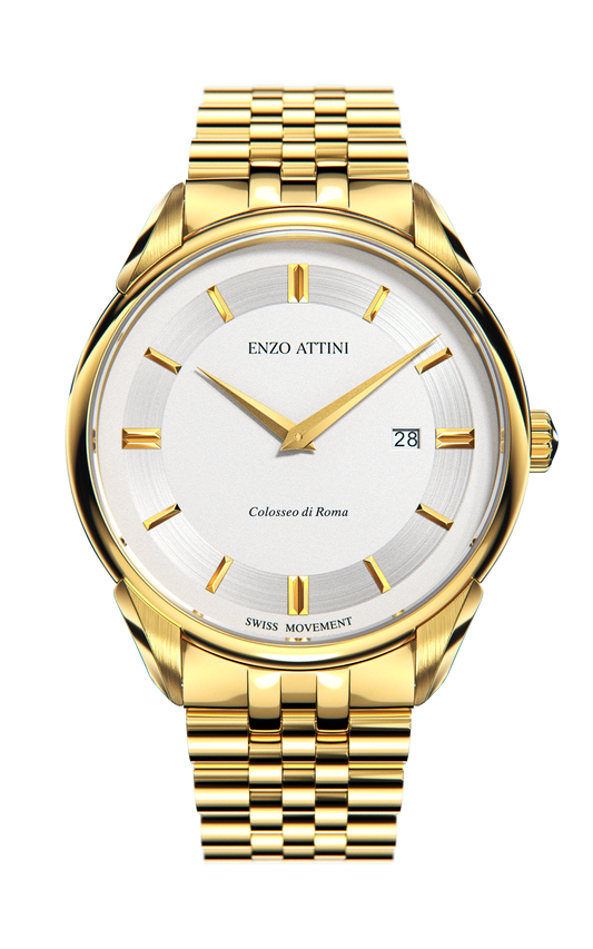 Colosseo di Roma - President Bracelet  / Swiss Movement