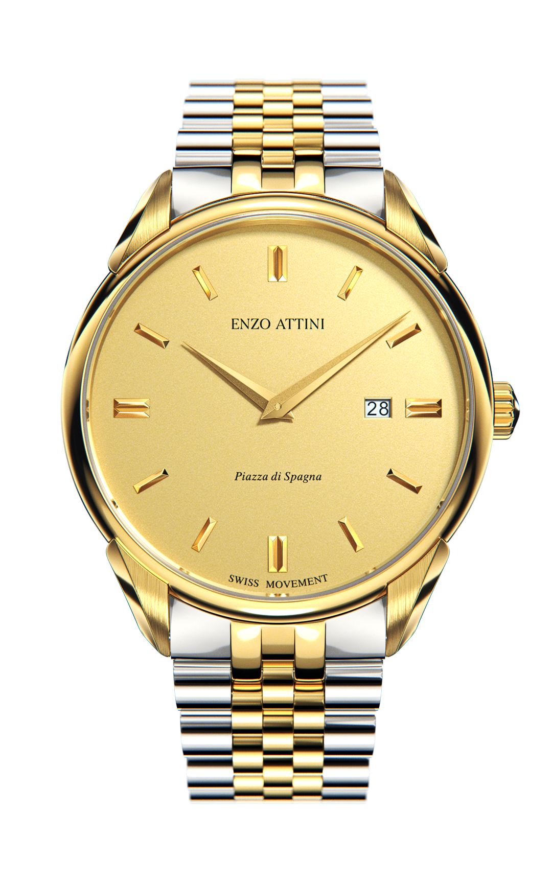 Piazza di Spagna, Roma - President Bracelet / Swiss Movement.