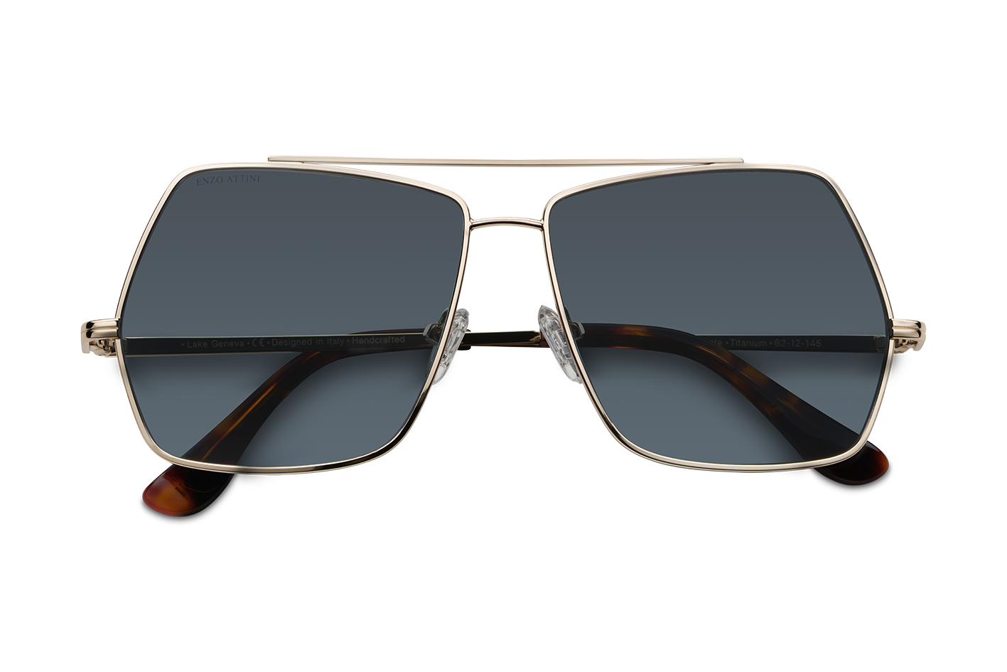 Lake Geneva / Tortoise & Gold Color + Dark Black Lens.