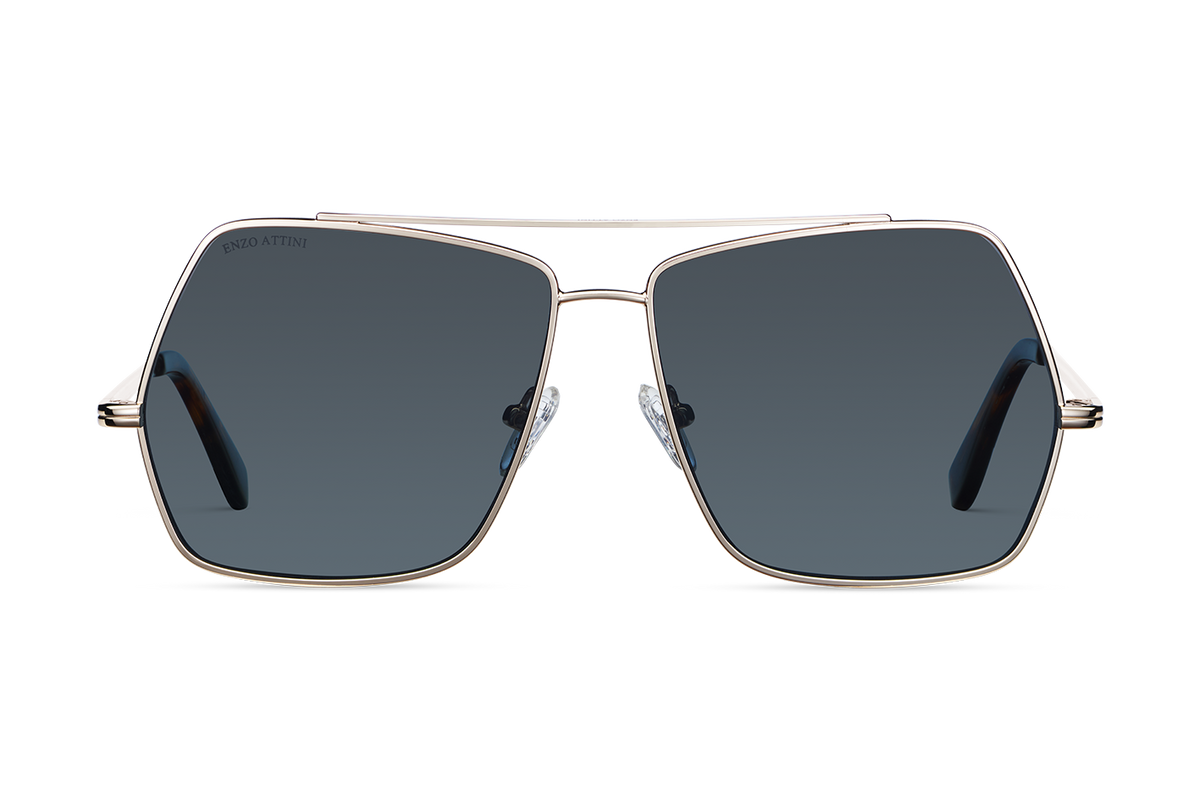 Lake Geneva / Tortoise & Gold Color + Dark Black Lens