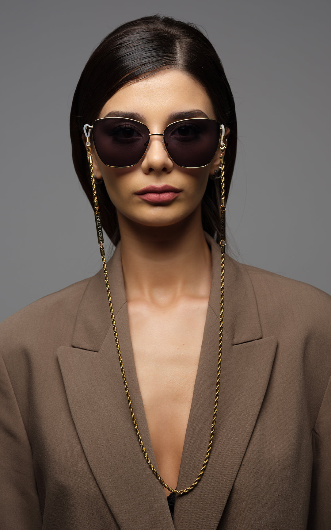 Louvre Museum / Tortoise & Gold Color + Dark Black Lens.