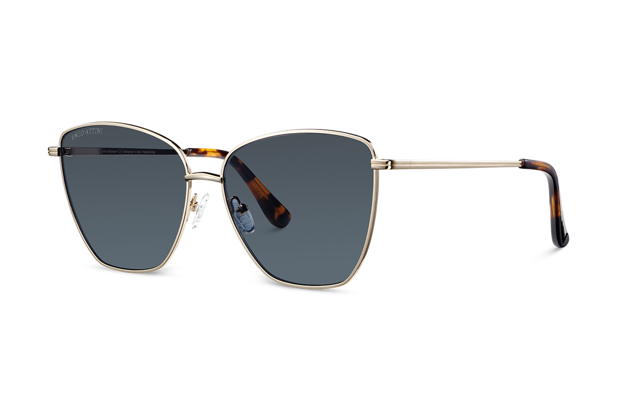 Louvre Museum / Tortoise & Gold Color + Dark Black Lens.