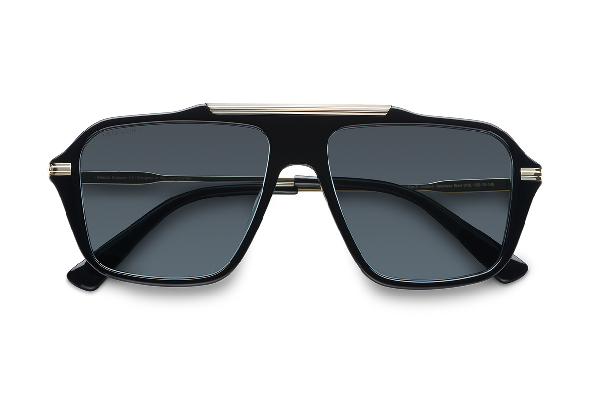 Palazzo Ducezio / Black & Gold Color + Dark Black Lens.